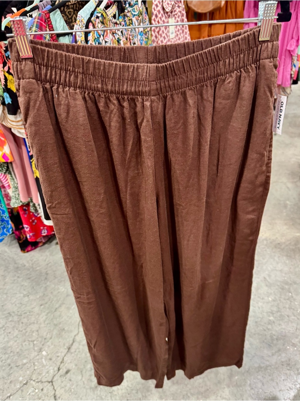 Old Navy Brown Wide-Leg Pull-On Pants